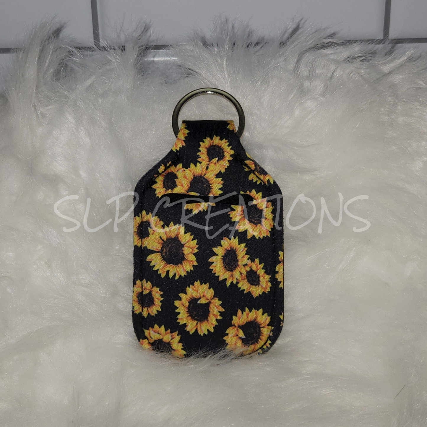 Black Sunflower Hand Sanitizer Holder