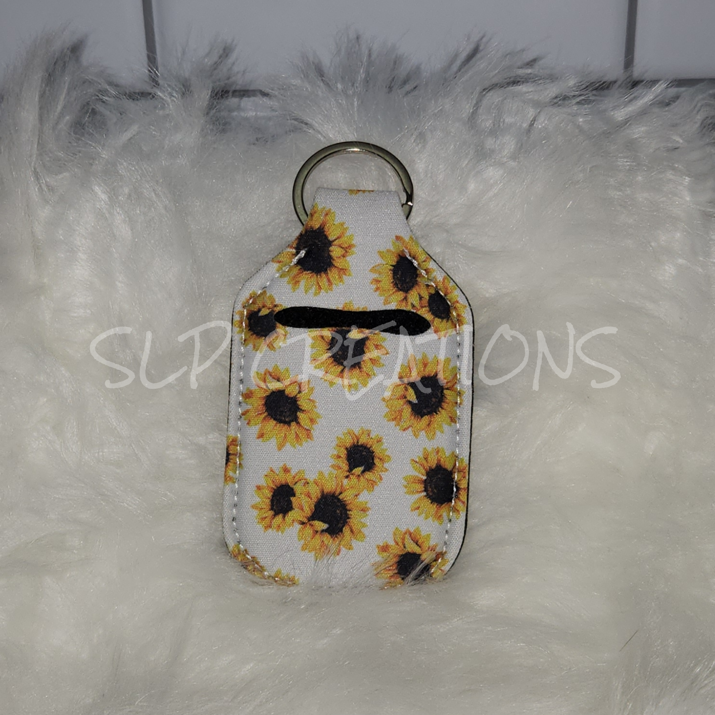 White Sunflower Hand Sanitizer Holder