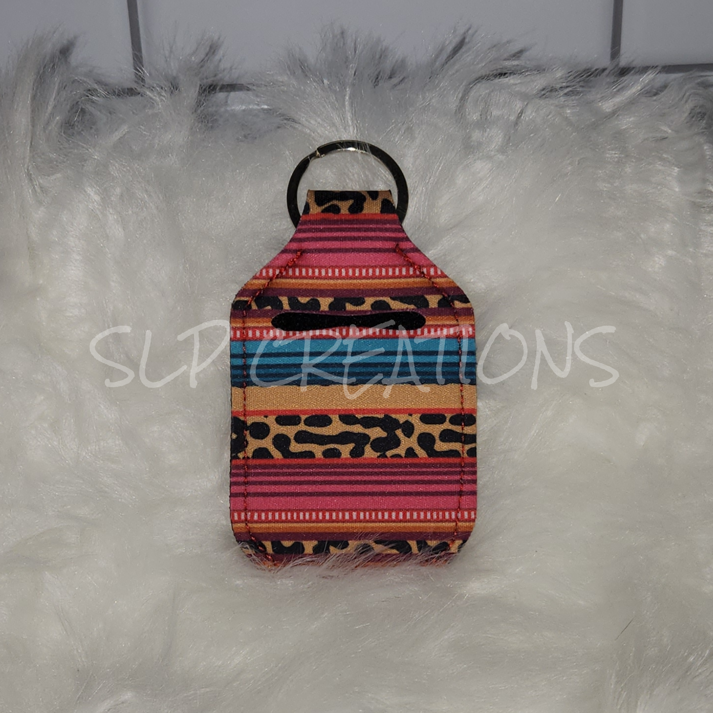 Leopard Serape Hand Sanitizer Holder