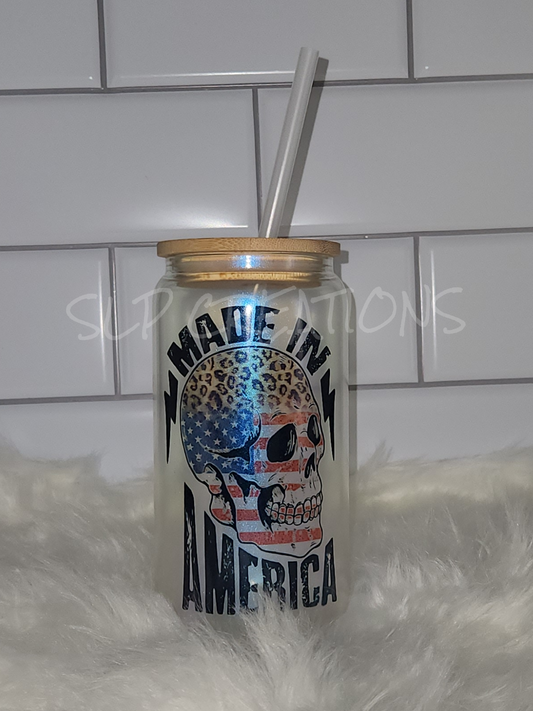 Made in American Iridescent Glass Can