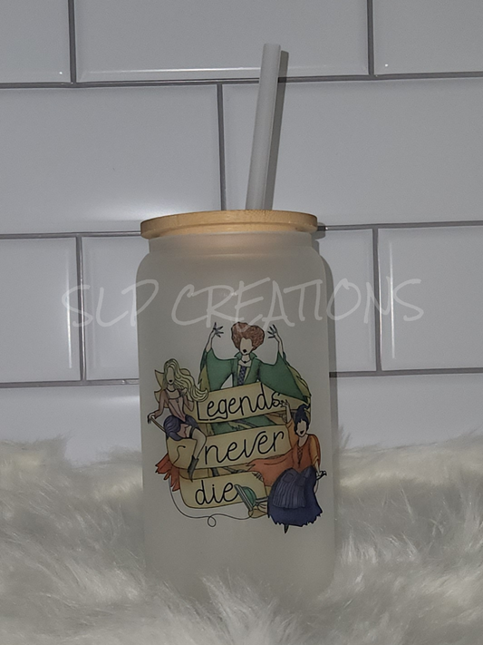 Legends Never Die Glass Can