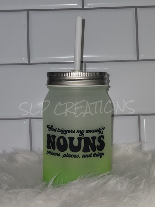 Nouns Mason Jar Tumbler