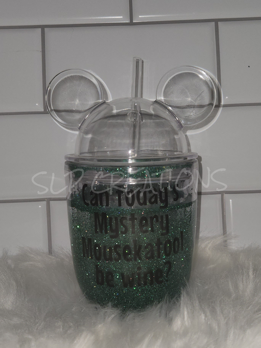 Mouse Snowglobe Wine Tumbler