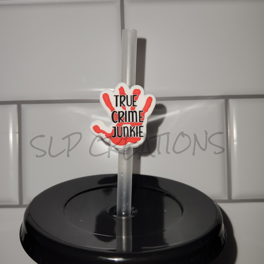 True Crime Junkie Straw Topper