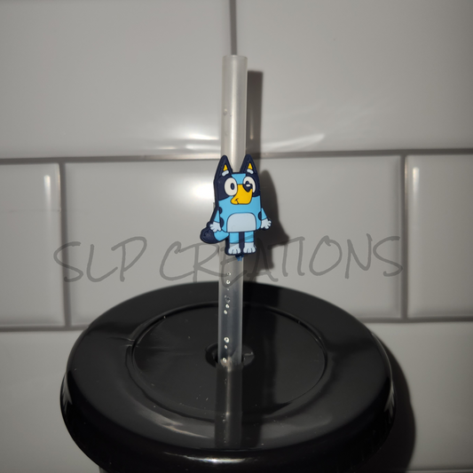 Blue Dog Straw Topper