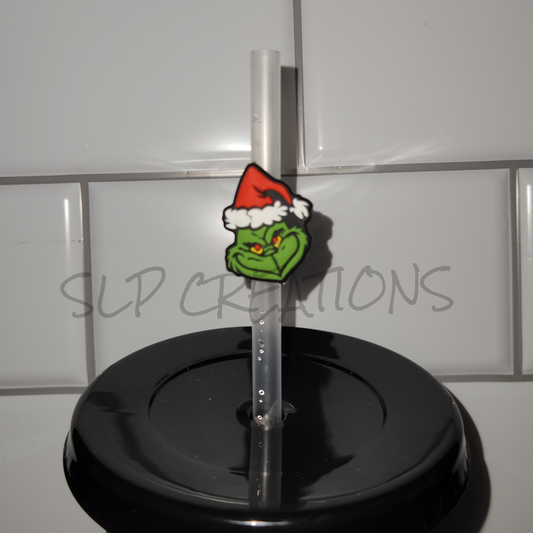 Green Guy Straw Topper