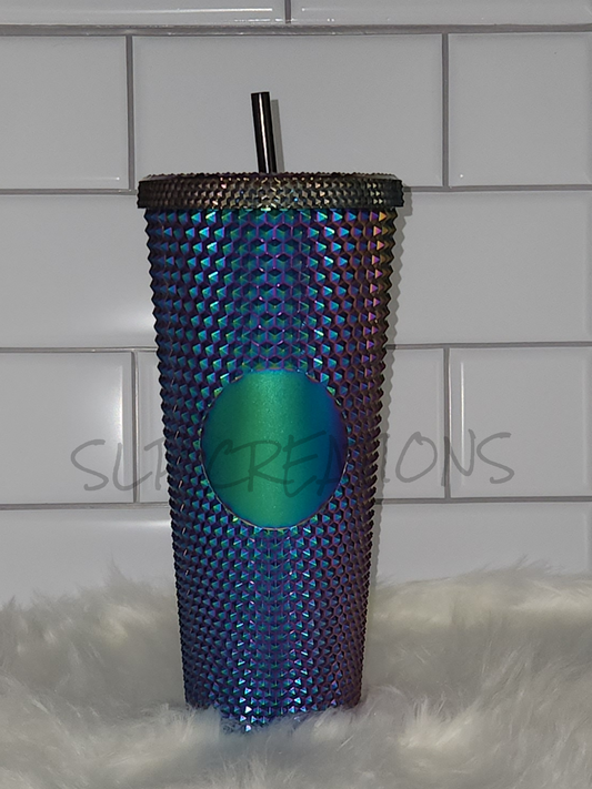 Oil Slick Studded Tumbler