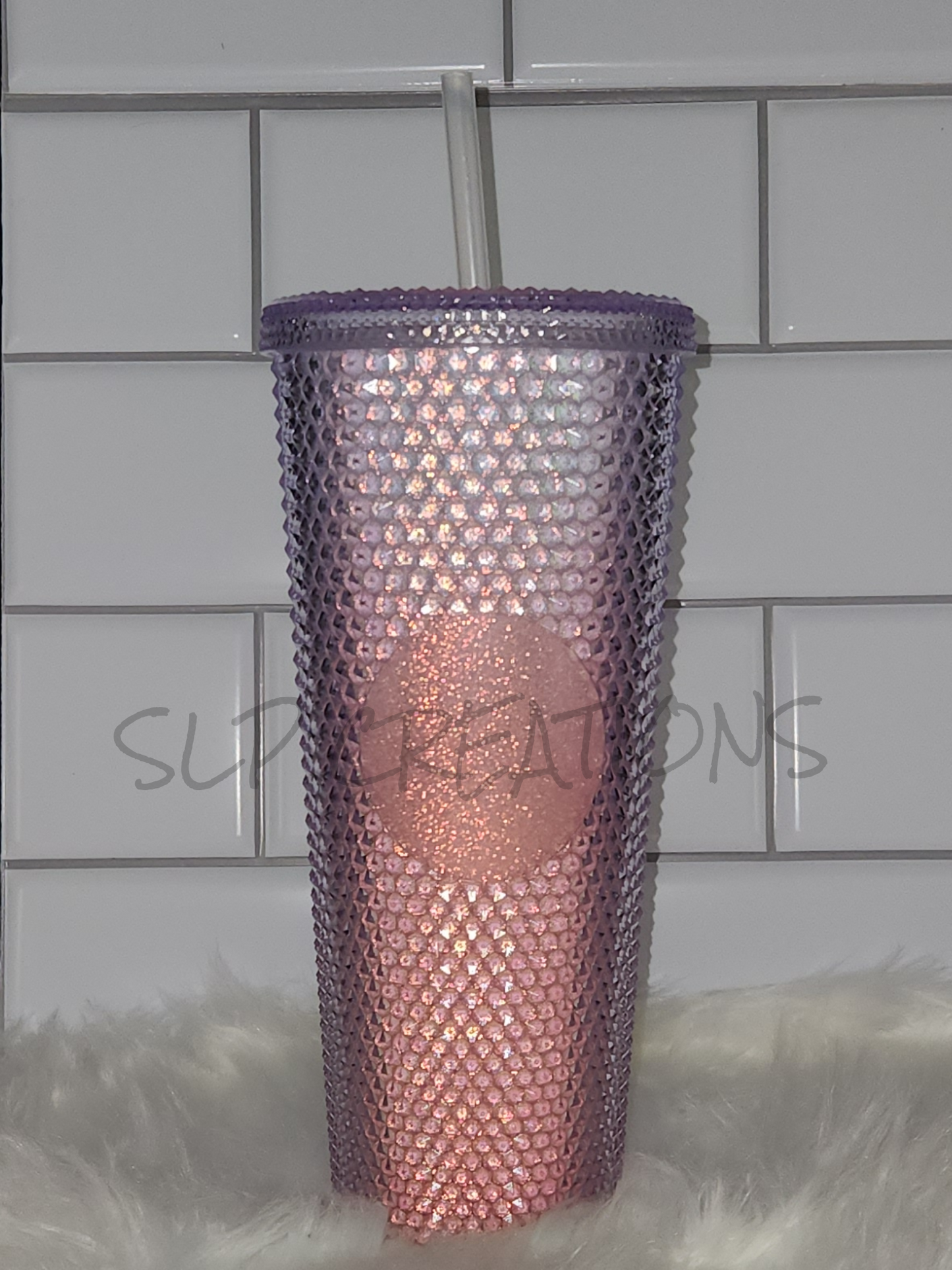 Pink Ombre Studded Tumbler