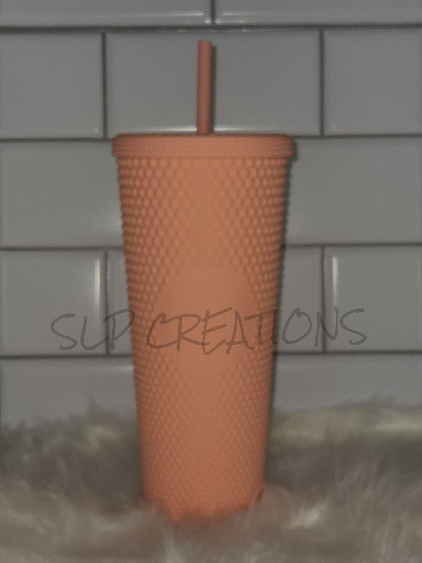 Matte Pink Studded Tumbler