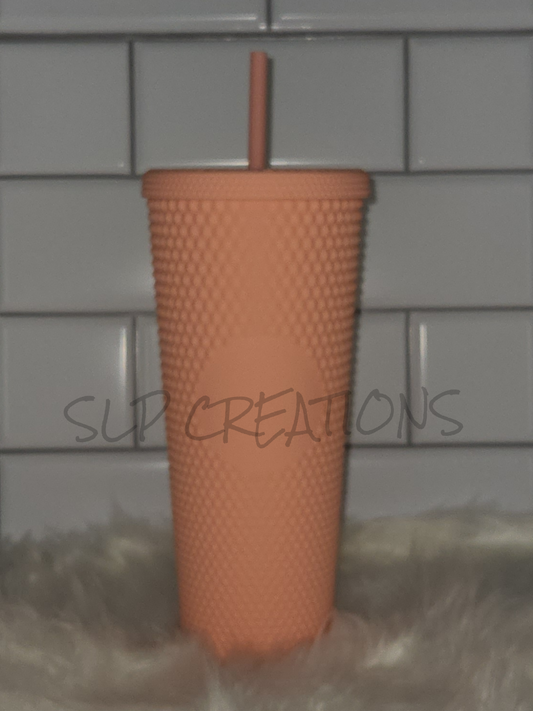 Matte Pink Studded Tumbler