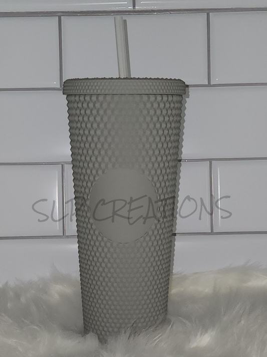 Matte Gray Studded Tumbler