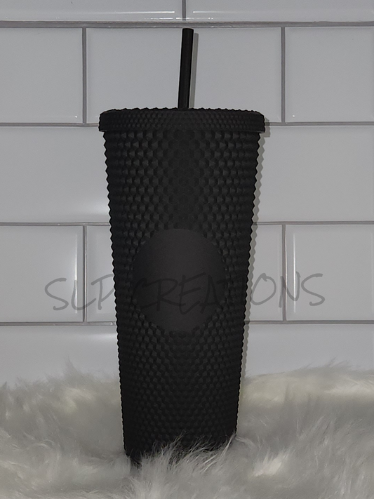 Matte Black Studded Tumbler