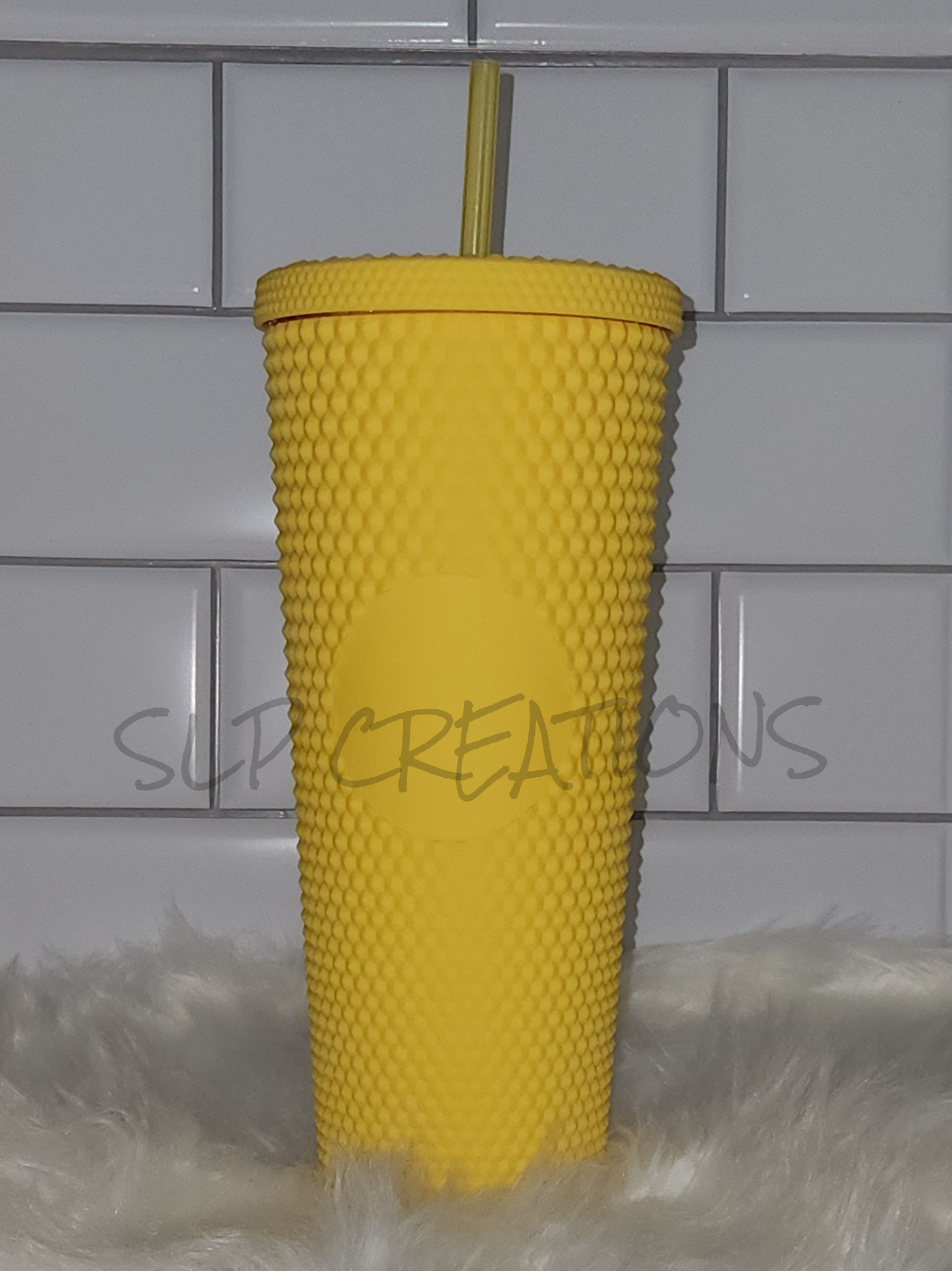 Matte Yellow Studded Tumbler