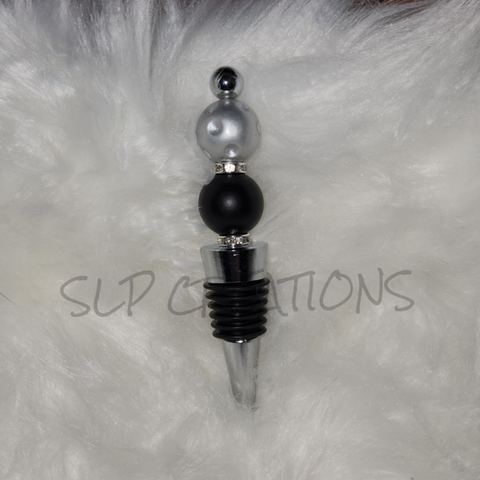 Black & Silver Wine Stopper