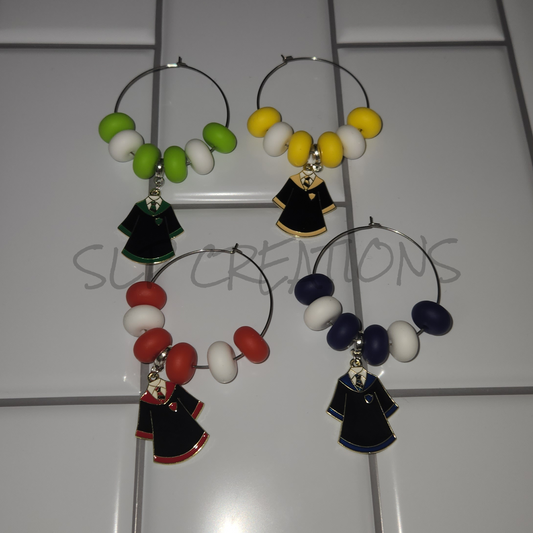 HP House Wine Glass Charms