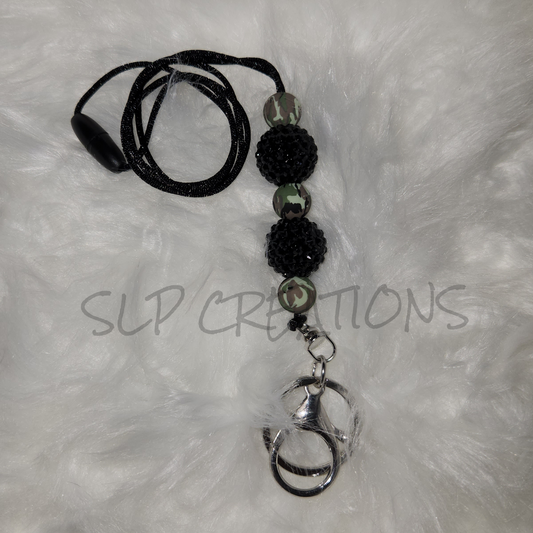 Black Camo Lanyard