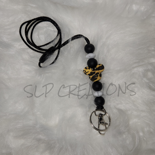Leopard Mouse head lanyard