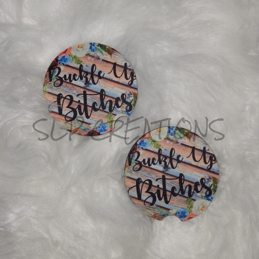 Buckle Up Car Coasters