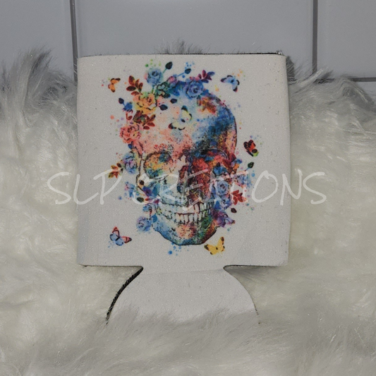 Butterfly Skull Can Koozie
