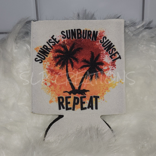 Sunrise Sunburn Sunset Koozie