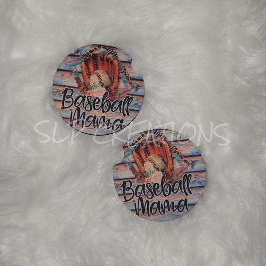 Baseball Mama Car Coasters