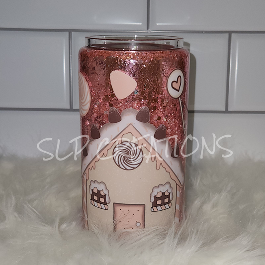 2 Gingerbread Men Snowglobe Tumbler