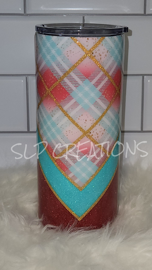 Red Teal V- Split